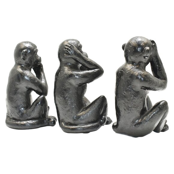 Adam & Friends Home Decor See No Evil, Hear No Evil, Speak No Evil Sculpture - Picture 3 of 6